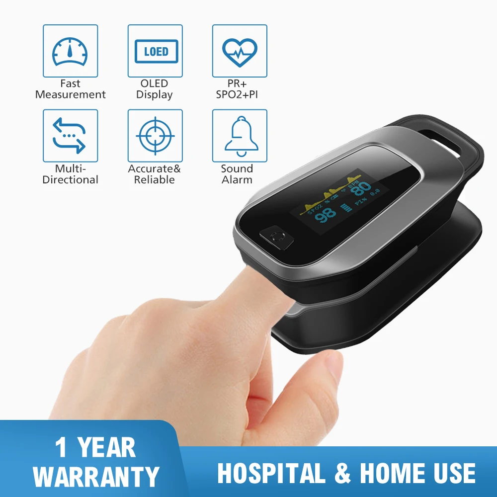 

Medical Finger Pulse Oximeter Blood Oxygen Saturation Meter Heart Rate Monitor OLED Oximetro de dedo Pulse Monitor Health Care