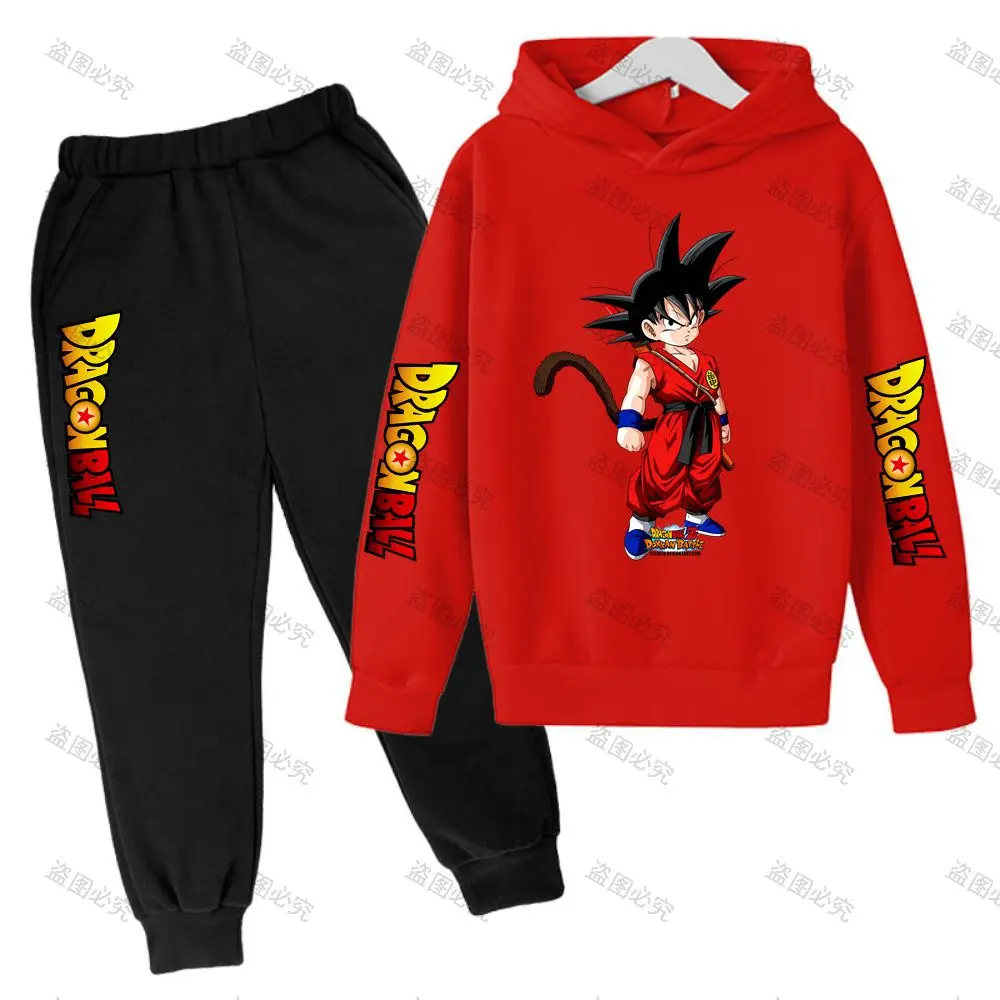 

Pullover Hoodie Suit Cute 2022 Parent-child Hoodies Goku Elastic Pants Kawaii Men's Sweatshirts Vegeta New Y2k Children's Couple