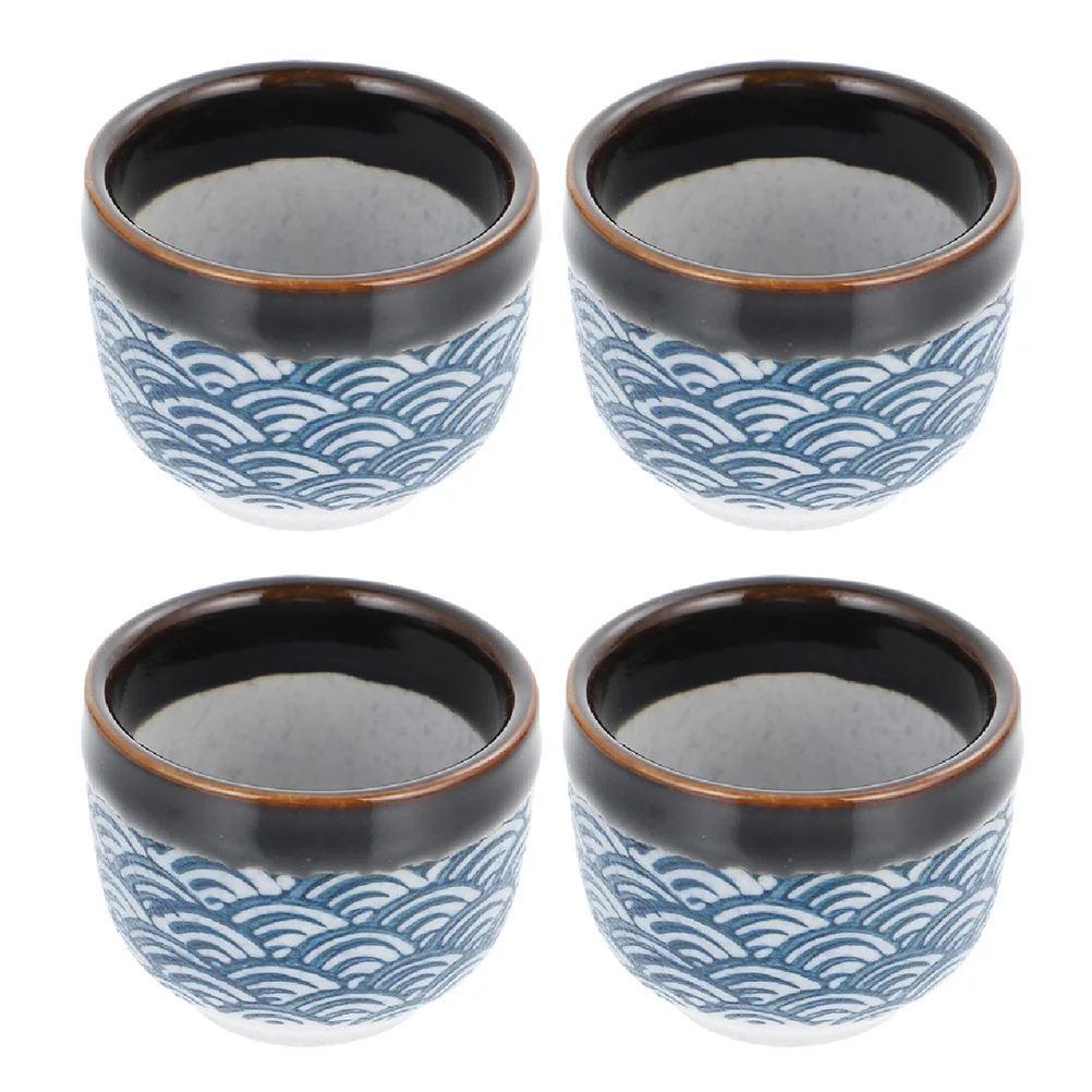 

Cup Sake Tea Cups Set Ceramic Japanese Saki Pottery Serving Asian Chinese Traditionalkit Handleless Rice Porcelian Yunomi Handle