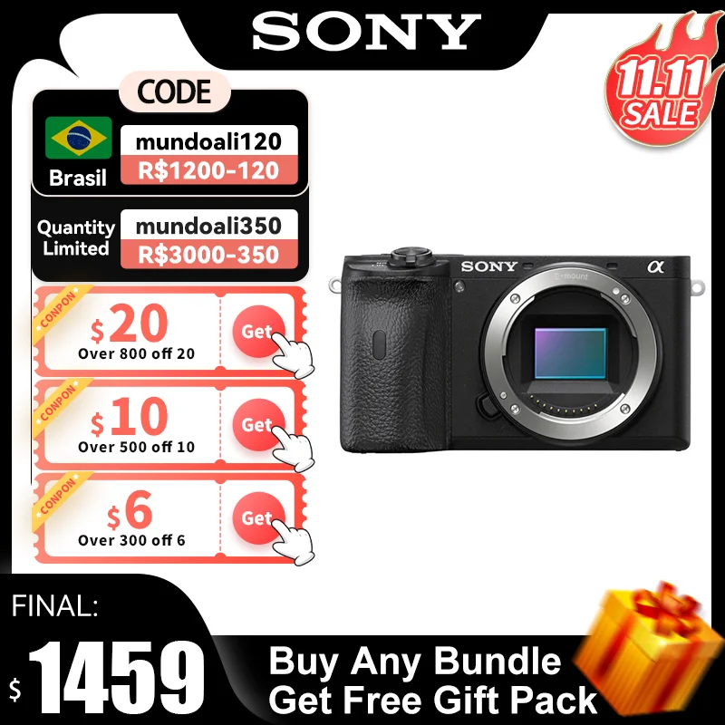 

[11,11 распродажа] камера Sony Alpha A6600 E-Mount беззеркальная цифровая камера компактная камера Профессиональная фотография (только корпус)