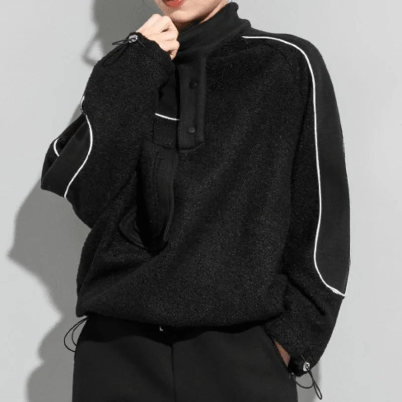 

Пуловер XUXI с воротником-стойкой, толстовка с открытой спиной, женское модное утепленное пальто с длинным рукавом, Осень-зима 2021, E4664