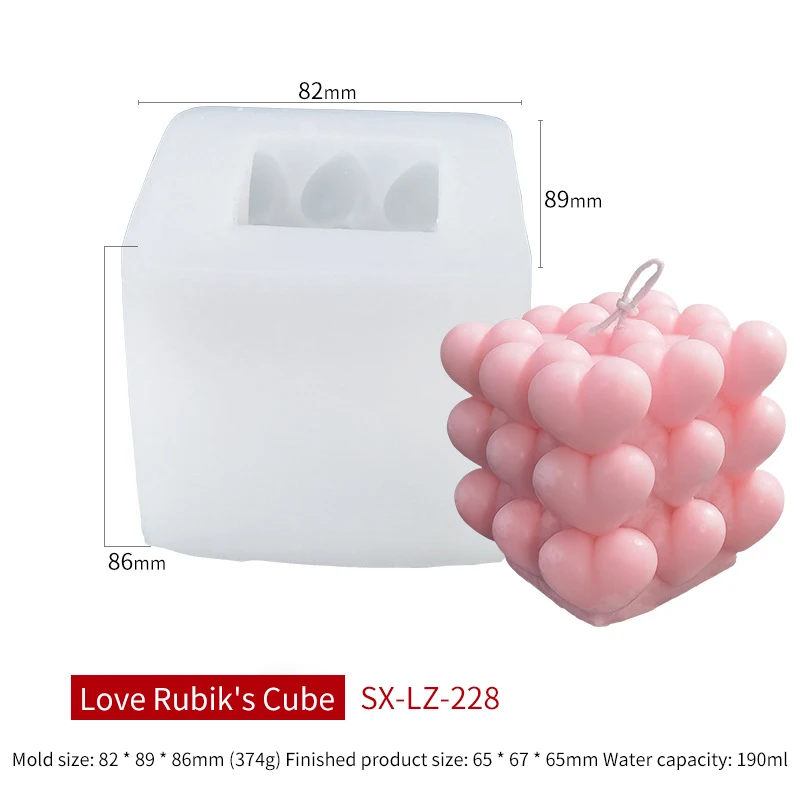 

Силиконовая форма «Кубик Рубика» «сделай сам», Кубик Рубика, ароматерапия, свеча, гипсовый экспандер, подвесные абразивные материалы для кр...