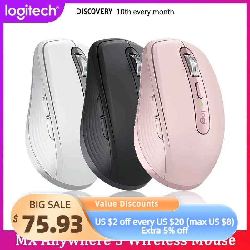 Logitech MX ANYWHERE 3 wireless Bluetooth Compact high-performance mouse for business office notebook desktop computers