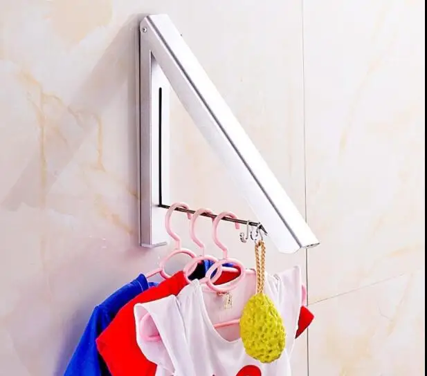 

Wall Hanger Retractable Indoor Clothes Hanger Magic Foldable Drying Rack Waterproof Clothes Towel Rack
