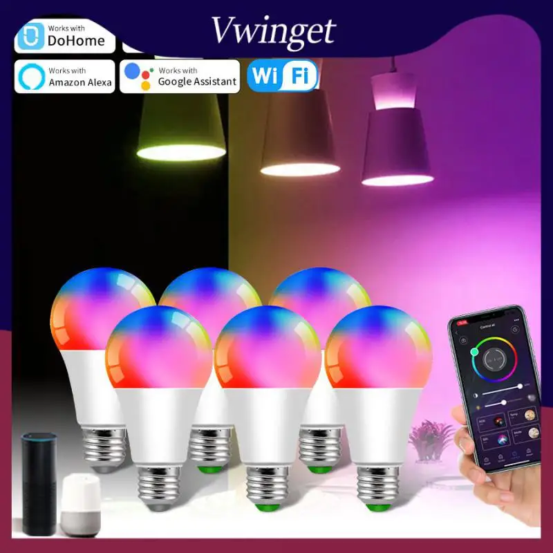 

Wifi Bulb 12w Led Lamp Smart Home Rgb Cold Warm Light Smart Light Bulb Christmas Party Decoration E27 Light Bulb