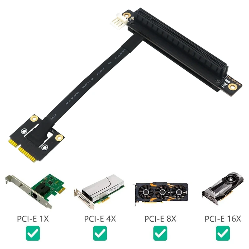 

270 Degree Mini Pcie To PCI-E 16X Extension Cable 20Cm PCIE3.0 Extension Port Adapter For GPU PCIE Interface Device