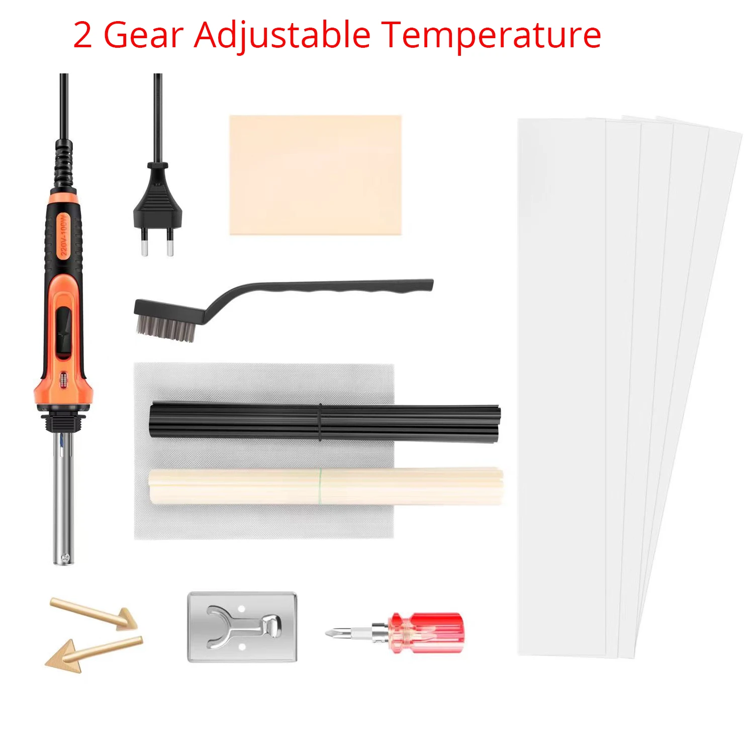 NEW 100W Temperature Control Plastic Welding Kit PVC Soldering Iron Gun Car Bumper Repair Tool Fast Heating Plastic Welder