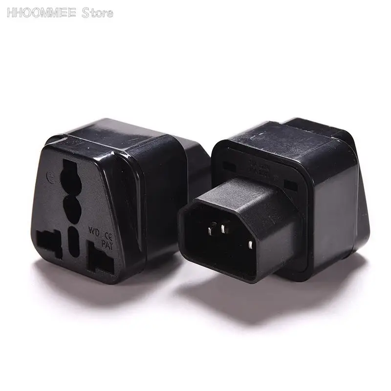 

1PC 10A-16A 110V-250V Black Female Socket To Pro IEC 320 PDU UPS C14 Plug Power Adapter Converter Black
