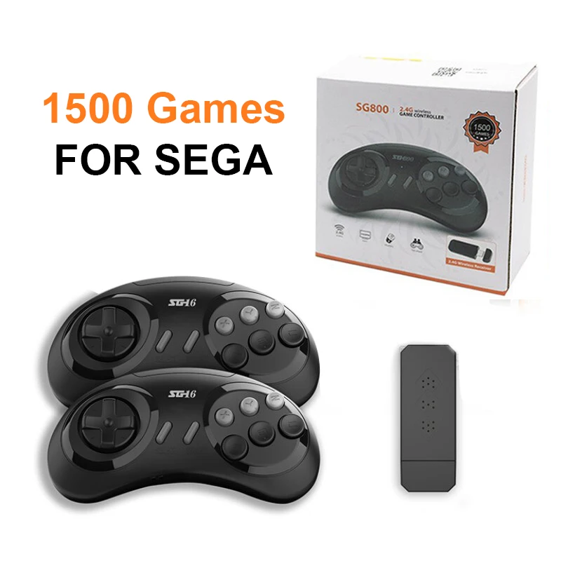 

16 Bit Video Retro Game Stick For Sega Genesis Built-in 1500 Classic Games Controller Gamepad Video Game Stick For TV