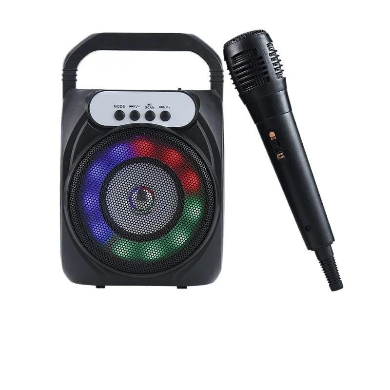 Фото Bluetooth-колонка Sound Box 800 мАч, мощные Bluetooth-динамики с поддержкой TF и USB, портативный караоке-сабвуфер для танцев №2