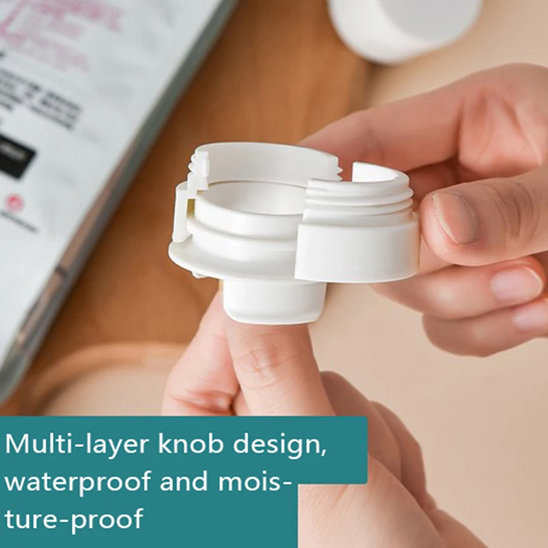 

Reusable Food Storage Bag Sealing Clips New Plastic Cap Sealer Clip With Pour Spout Snack Candy Storage Fresh Clamp Kitchen Tool