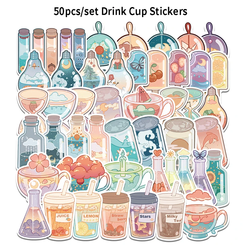 50 листов ароматизированных наклеек для напитков |