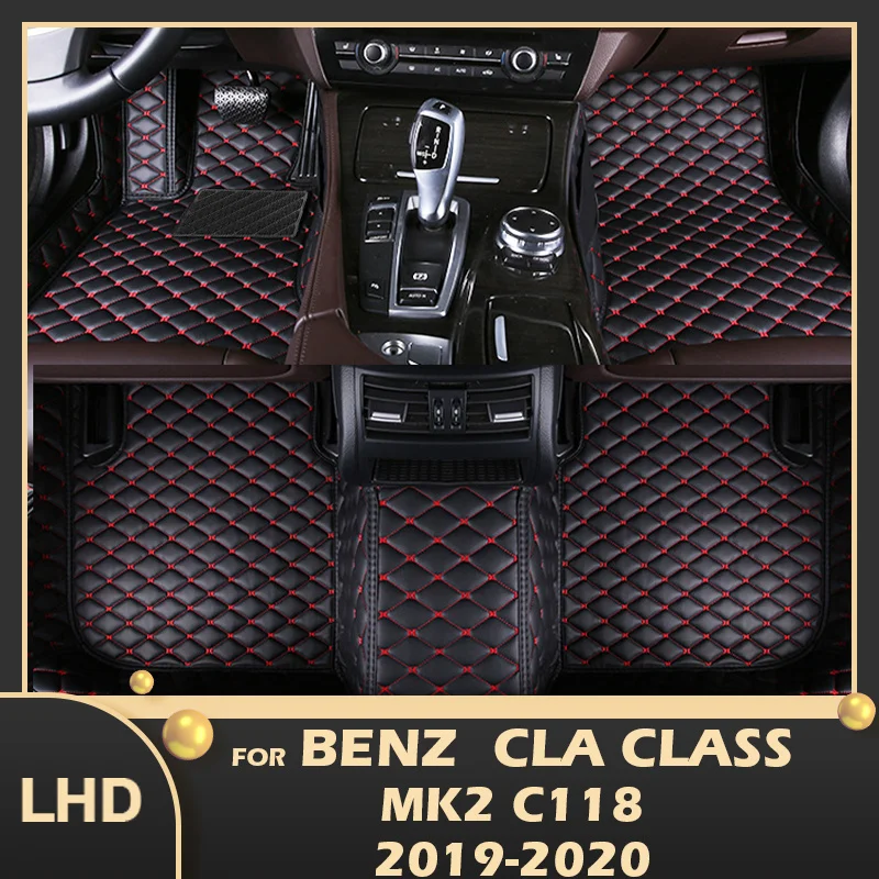 

Car Floor Mats For Mercedes Benz CLA Class MK2 C118 2019 2020 Custom Auto Foot Pads Automobile Carpet Cover Interior Accessories