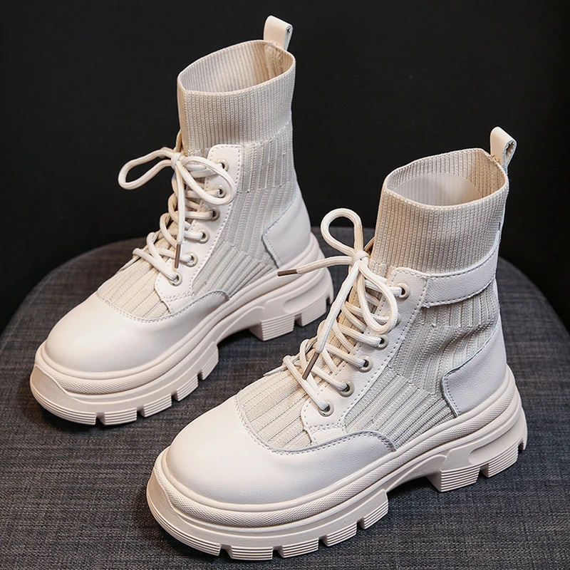 

Популярные женские модные осенне-зимние ботинки телесного цвета 2022 Новая повседневная женская обувь короткие ботинки женские ботинки в бр...