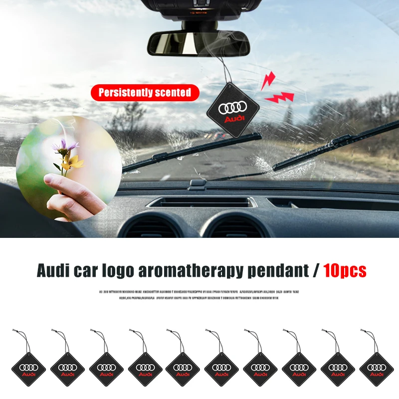

Car Aromatherapy Ornament Auto Logo Rear View Mirror Perfume Pendant Fragrance Accessories For Audi A3 8P 8V A4 A5 B6 B7 RS3 TTS