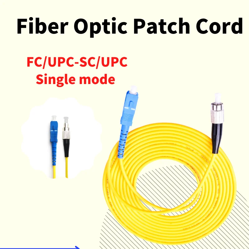 FC/UPC-SC/UPC Single mode SM Simplex Fiber Optical Jumper Fiber Optic Patch Cord 1m/3m/5m/10m/30m/50m