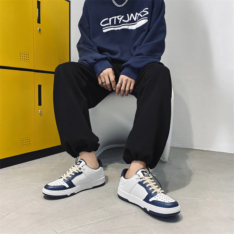 

New Niche Retro Skateboard Shoes Thick-soled Heightened Men's Shoes Summer Breathable Men's Running Shoes Non-slip Sneakers