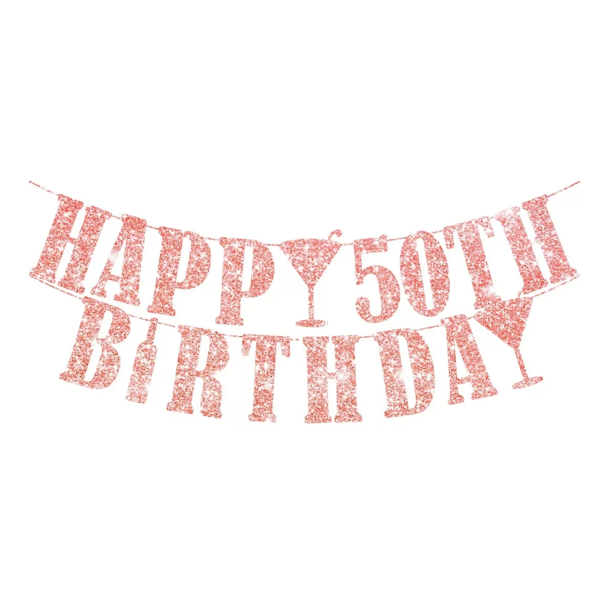 Гирлянда из мишуры с конфетти для взрослых 50 |