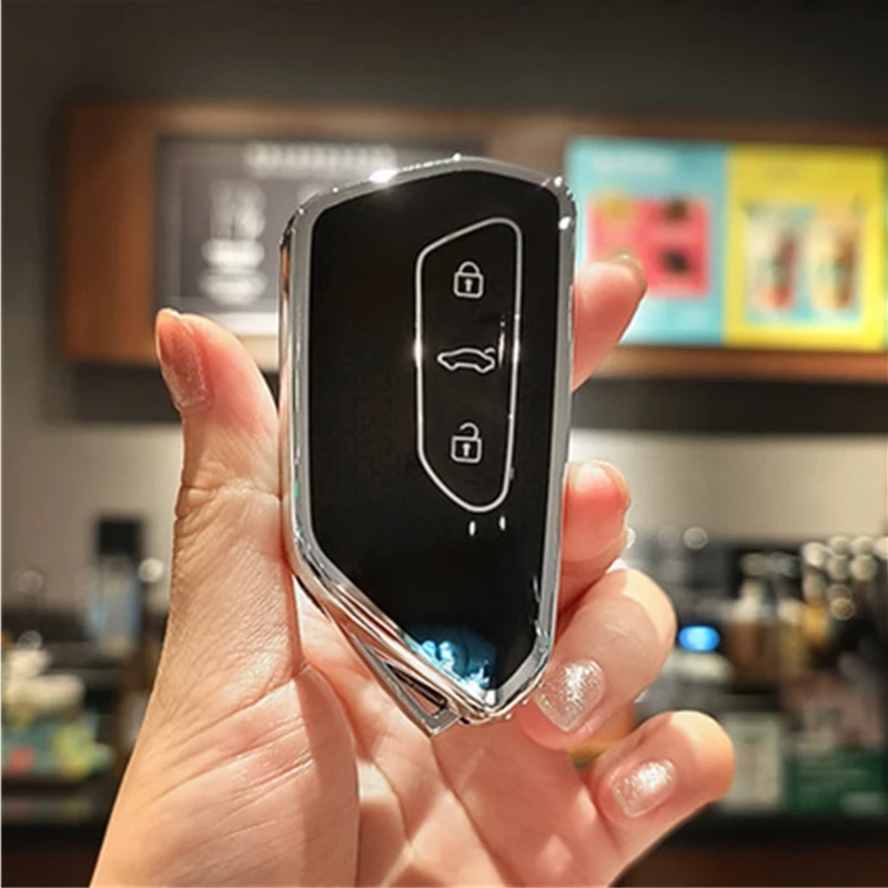 

New Soft TPU Car Key Case Full Cover For VW Volkswagen Golf 8 Mk8 Skoda Octavia A8 2020 2021 SEAT Leon MK4 VAG Group Accessories