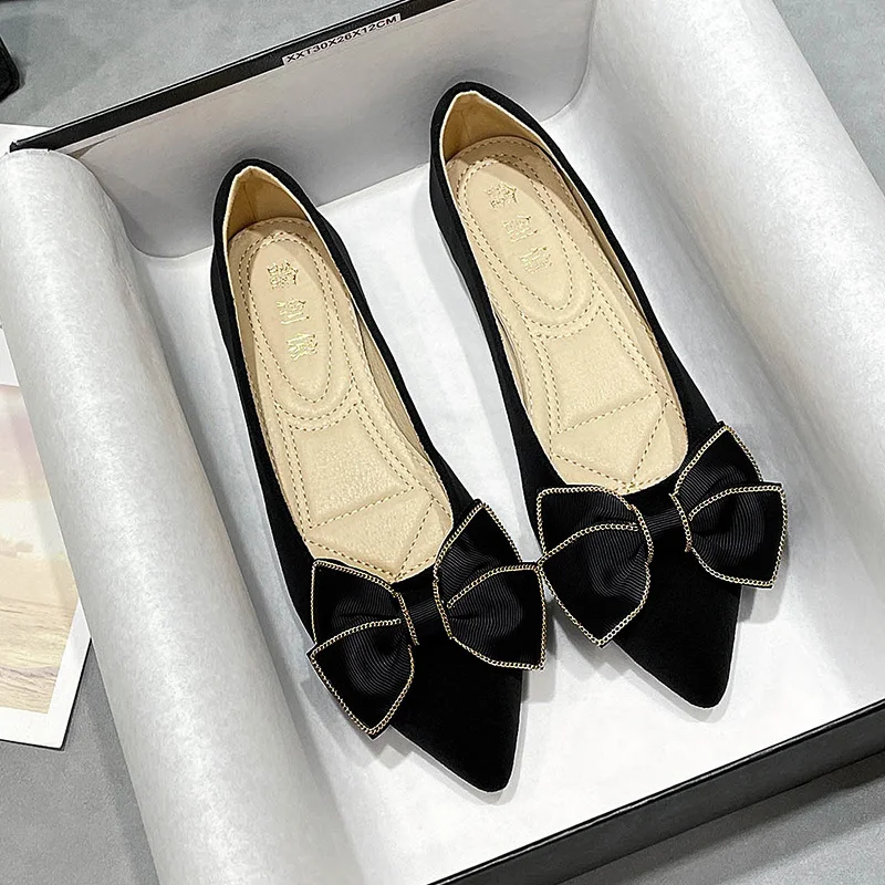 

Женские туфли на плоской подошве, с острым носком, большие размеры