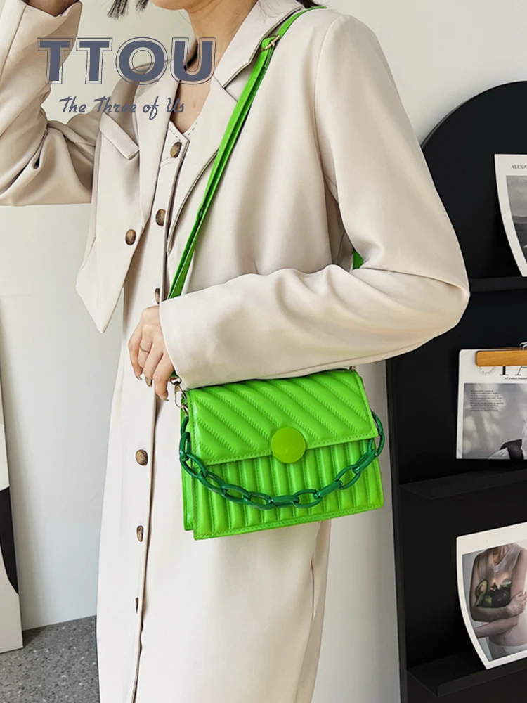 

Famous Luxury Brands Plaid Pattern Women Shoulder Bags Qaulity Leather Chain Female HandBags Simple Casual Female Crossbody Bag
