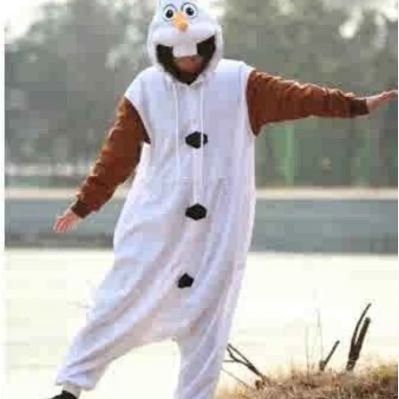 Лидер продаж костюм Диснея для косплея пижамы с изображением снеговика Холодное