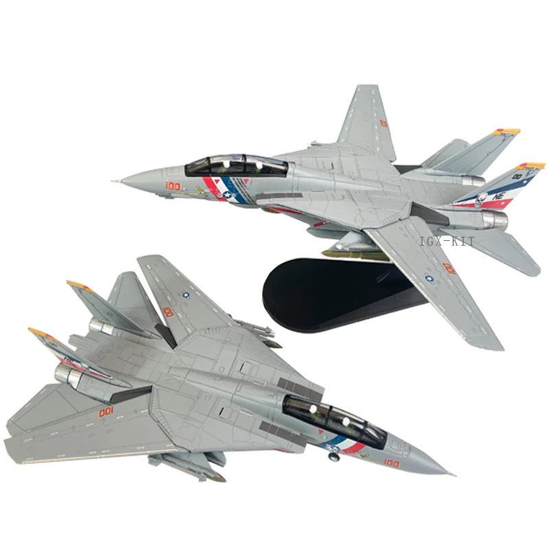Фото Масштабная модель военного самолета F-14D Tomcat (F-14 Bounty Hunter) США, 1:100, готовая коллекционная модель из литого металла, украшение №3