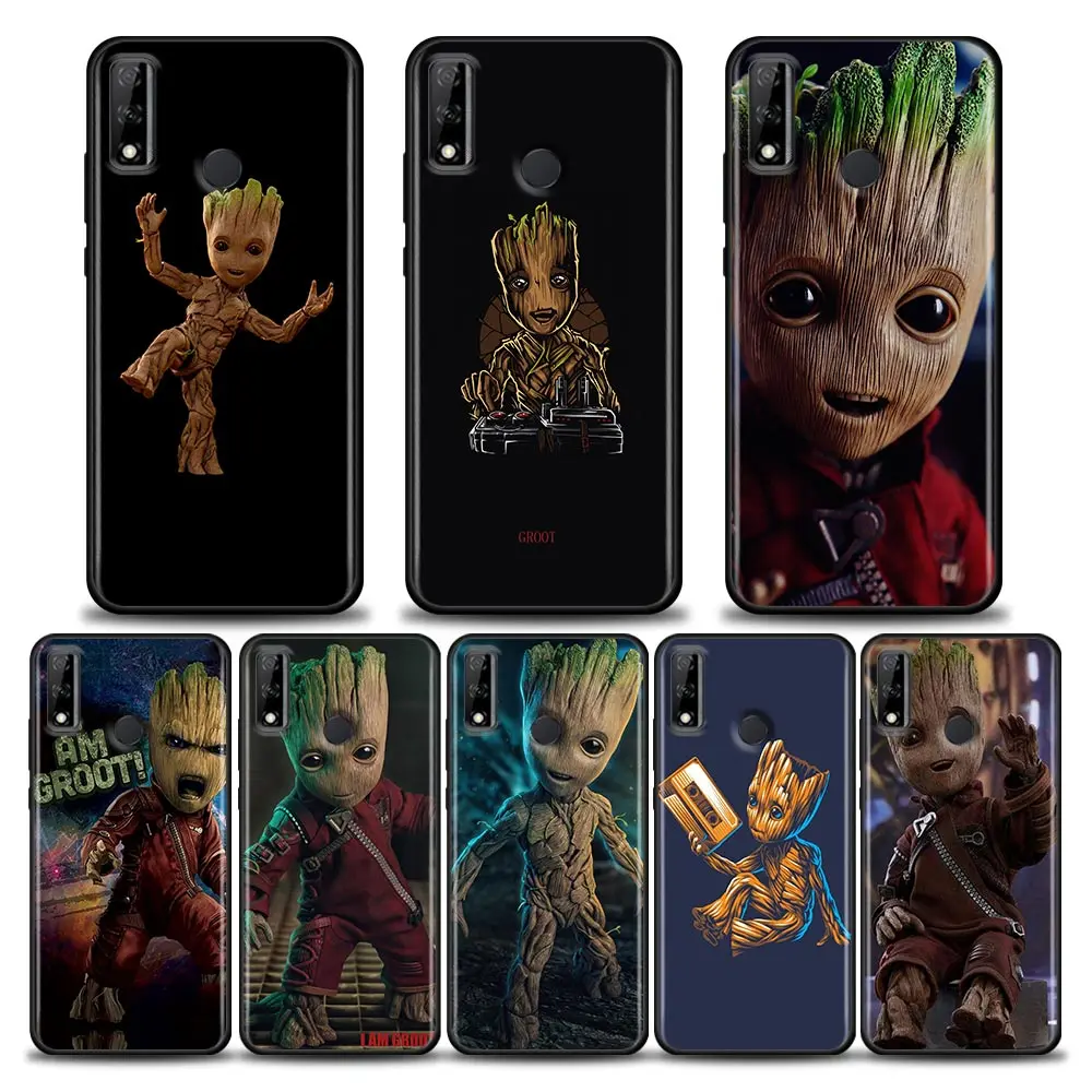 

Phone Case for Huawei Y6 Y7 Y9 2019 Y5p Y6p Y8s Y8p Y9a Y7a Mate 10 20 40 Pro RS Case Silicone Cover Marvel Hero Groot