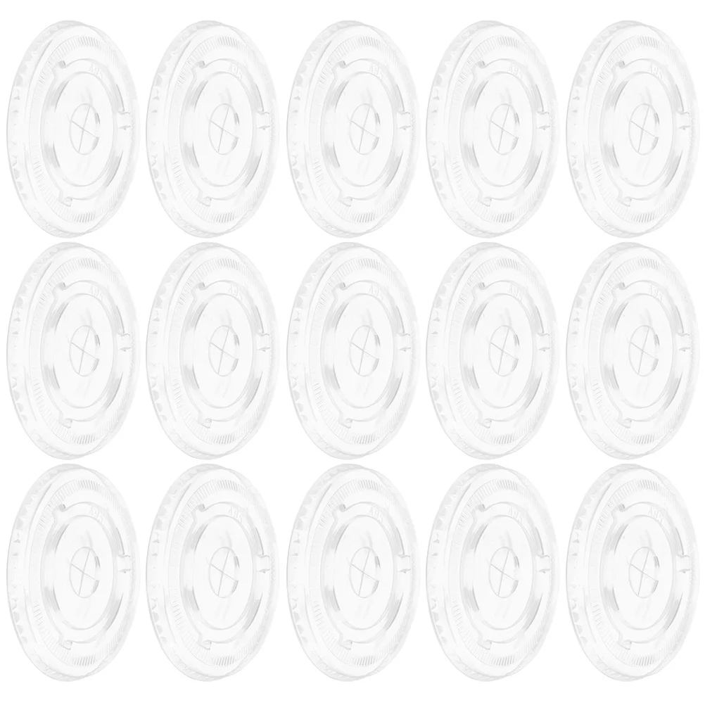

100Pcs Transparent Cup Lids Compact Clear Lids Daily Use Flat Lids
