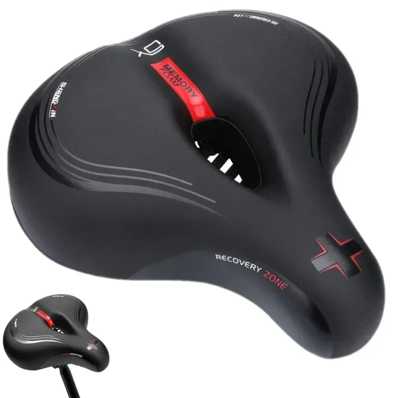 

Soft, Padded, Comfortably Wide Bike Seat Saddle Replacement for Men Women - Ably Increased Comfort Biking Experience