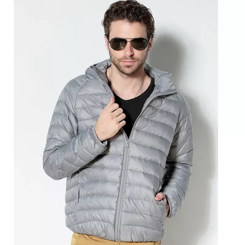 New2022 White Duck Down Jacket 2021 New Portable Hooded Down Coat Ultralight Men Winter Coat Warm Thermal Down Parkas