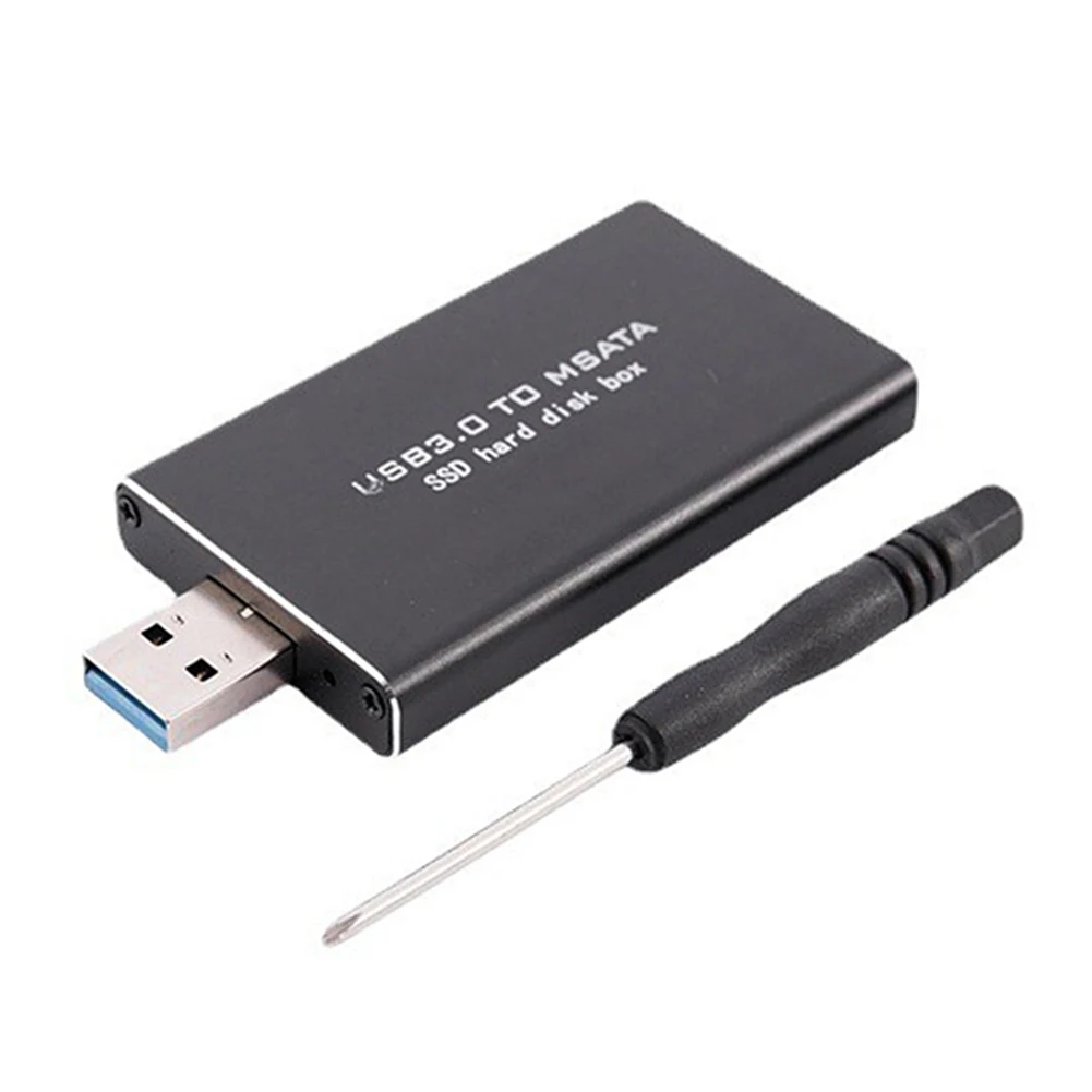 MSATA To USB 3.0 SSD Enclosure External HDD Hard Disk Box 6Gbps USB 3.0 to mSATA Converter Adapter for 30*30/50 MSATA SSD
