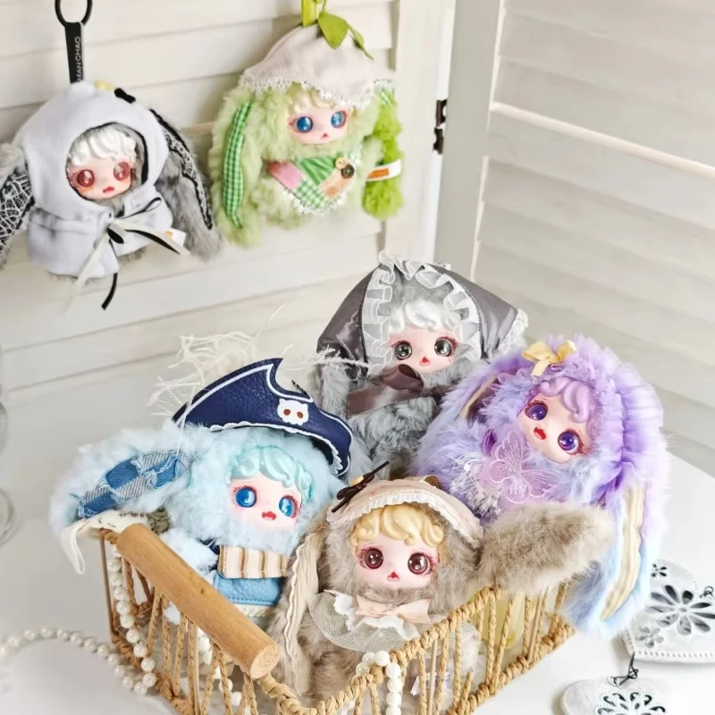 Фото MIOCO Bunny Dreamhouse Series: Коллекционные виниловые плюшевые фигурки-сюрпризы, модные игрушки-украшения, мультяшные милые куклы-подвески, подарок для девочек №4