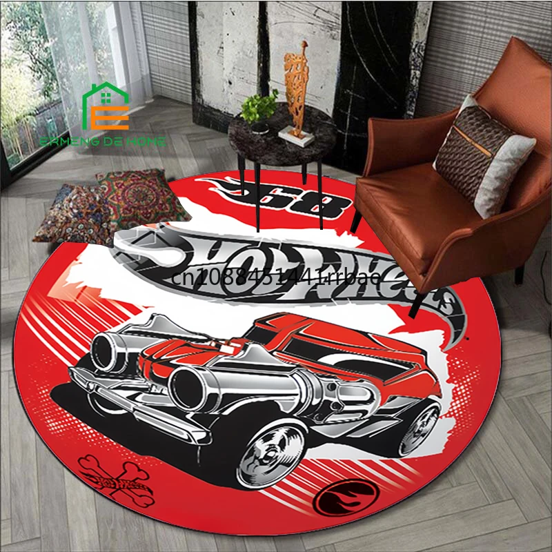 Hotwheels M-onster логотип грузовика круглый ковер коврики для гостиной спальни
