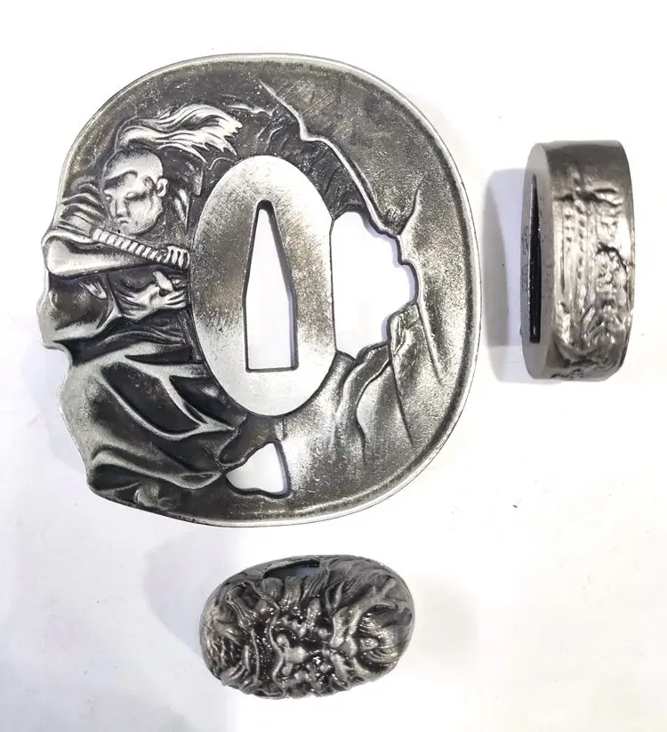 Изящный комплект аксессуаров для защиты птиц Tsuba Menuki Fuchi Кашира японского меча Tachi