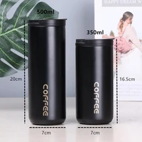 350ml500ml double stainless steel 304 coffee mug leak proof thermos mug travel thermal cup multipurpose thermosmug for gifts