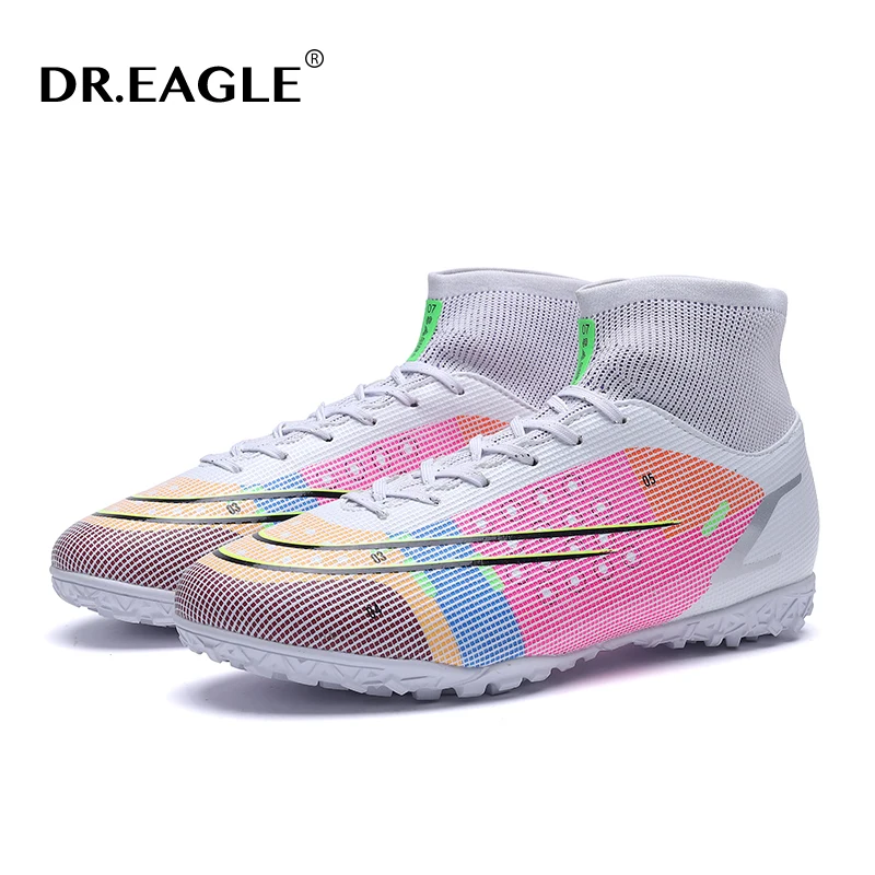

DR.EAGLE High Quality Futsal Football Boots Ultra Light Soccer Shoes Non-Slip Chuteira Campo Men Soccer Cleats Training Sneakers