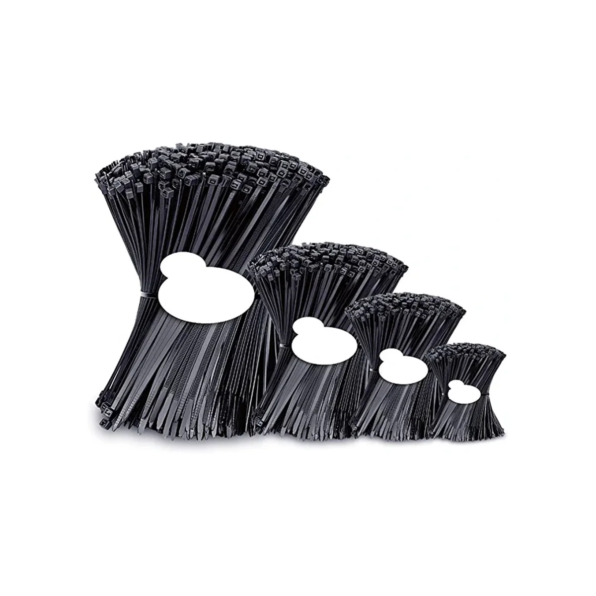 

Zip Ties Assorted Sizes(4Inch+6Inch+8Inch+12Inch), 2000 Pack, Black Cable Ties, UV Resistant Wire Ties
