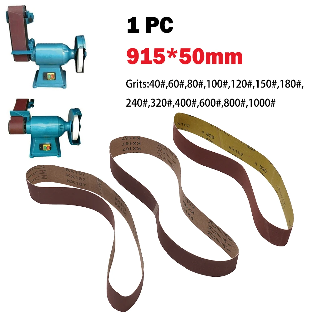 

1pcs 50 X 915mm Sanding Belts 40-1000Grit Wood Soft Metal Polishing Sandpaper Abrasive Bands For Belt Sander Abrasive Tool
