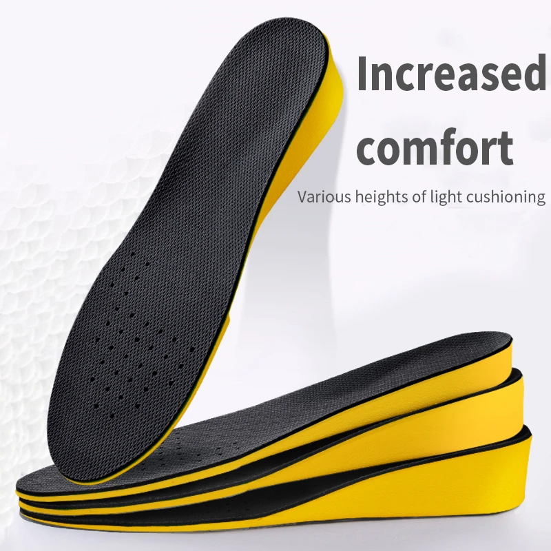 Memory Foam Invisiable Height Increase Insoles for Men Women Cropable Size Breathable Orthopedic Insoles Shock Absorption Pads