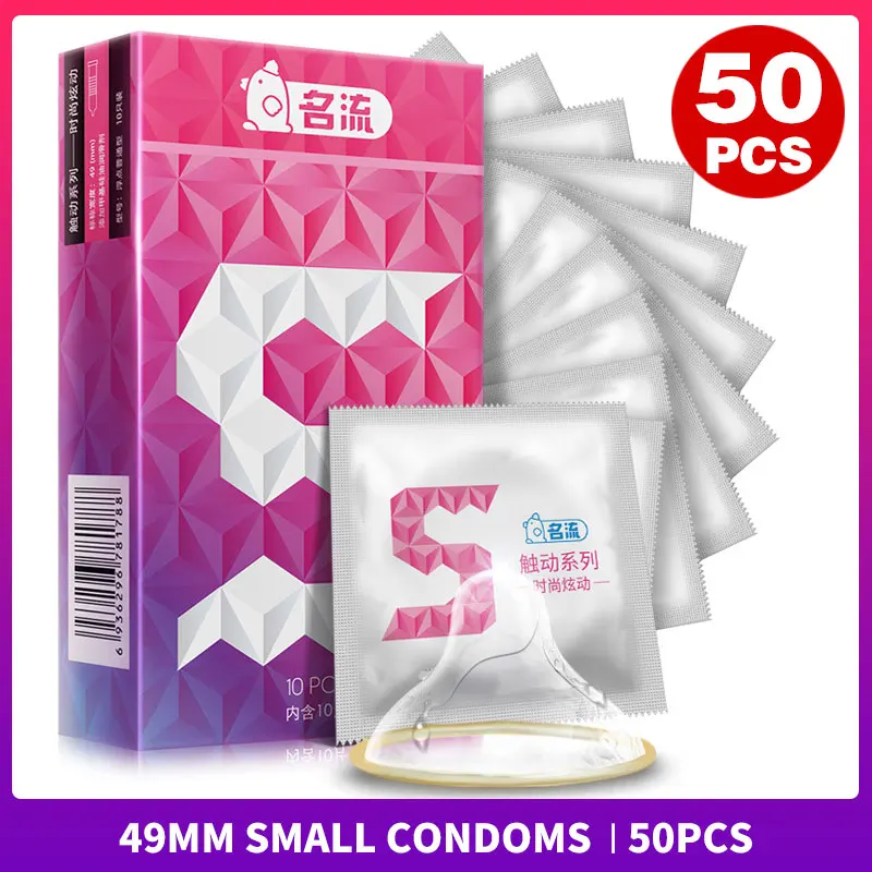 

50pcs Small Condoms Sex Toys For Men Adult 18tight 49mm Male Penis Sleeving Sexual Small Condom Erotic Intimate Goods Sex Shop