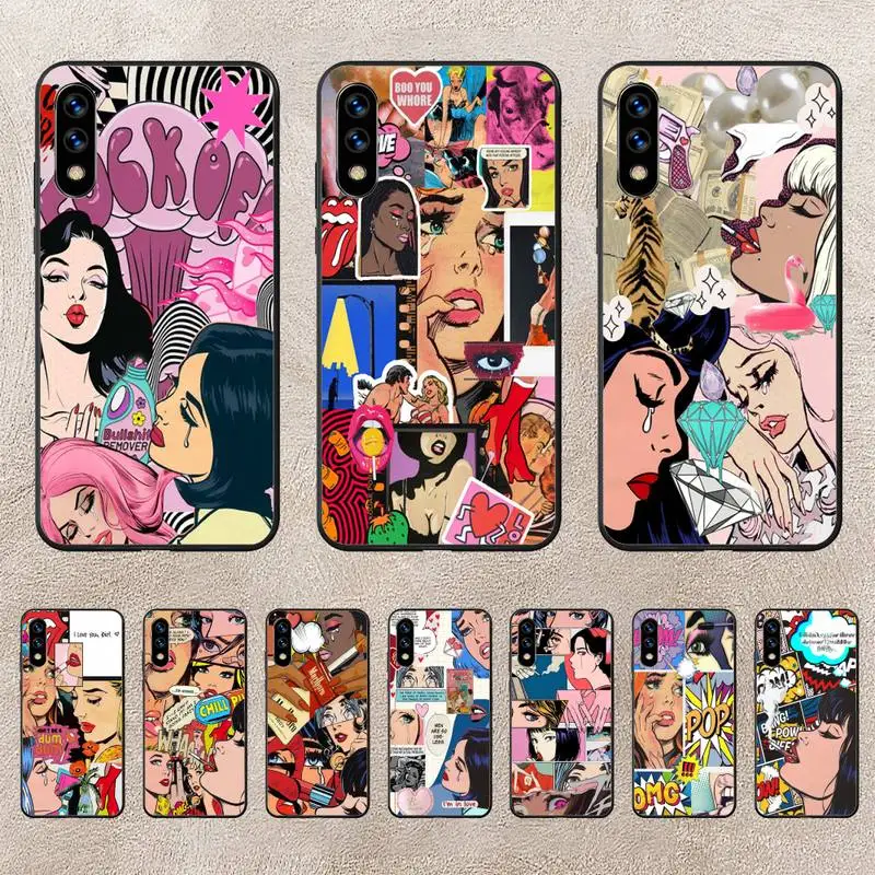 

Retro Sexy Crying Beauty Poster Phone Case For Huawei P10 P20 P30 P50 Lite Pro P Smart Plus Cove Fundas