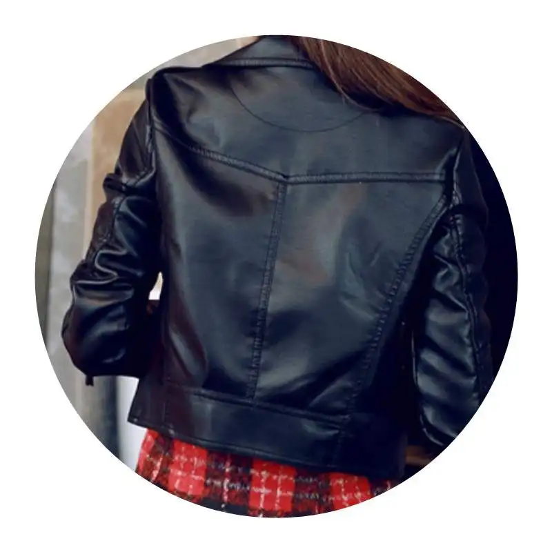 Women's Leather Short Korean of 2022 Autumn and Winter Slim PU Leather Jacket Cool Small Thin Coat Fall Clothes for Women
