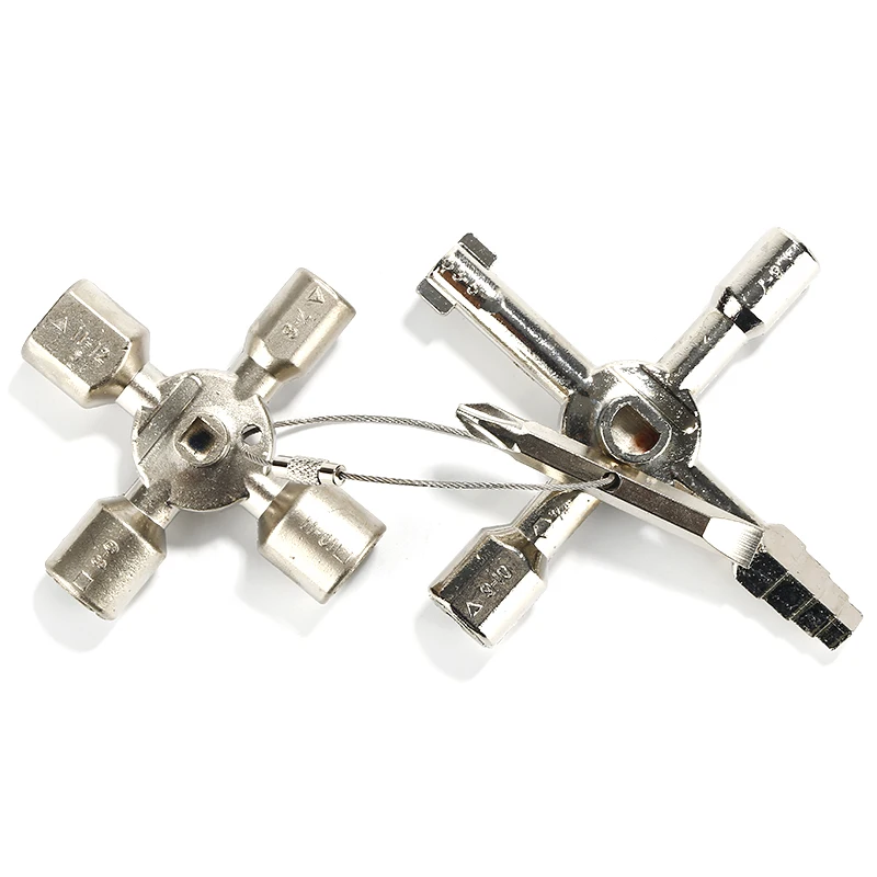 

Multifunction 4 Ways Universal Triangle Wrench Key Plumber Keys Triangle For Gas Electric Meter Cabinets Bleed Radiators