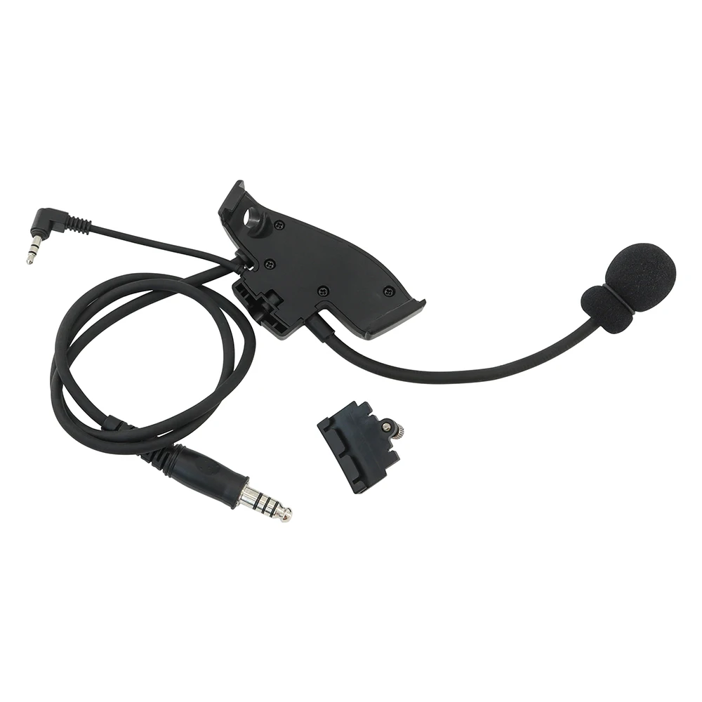 Sport Shooting Earmuff Adapter Microphone Kit + U94 Kenwood PTT for Howard Leight Impact Sport Tactical Airsoft Shooting Headset