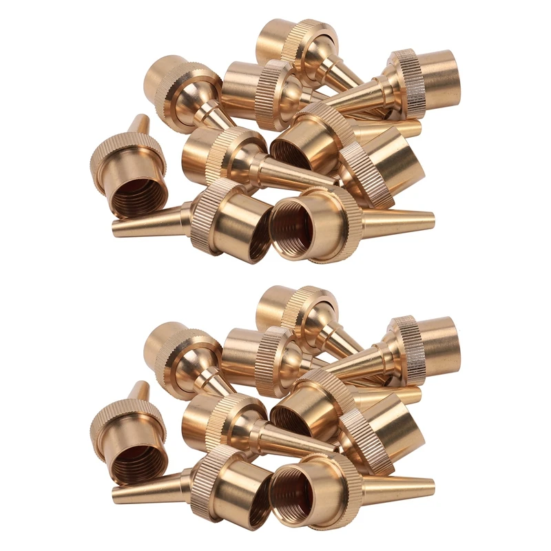 20Pcs 1/2 Inch DN15 Brass Jet Straight Adjustable Fountain Water Spray Nozzles Pool Nozzles