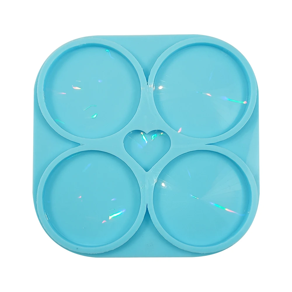 DIY Holographic Coaster Resin Mold Silicone Holographic Mold