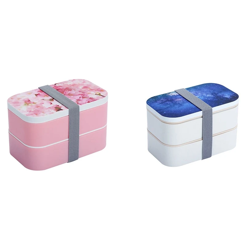 

Двухслойный Ланч-бокс Bento, офисный контейнер для микроволновой печи, посуда, пищевой контейнер для взрослых