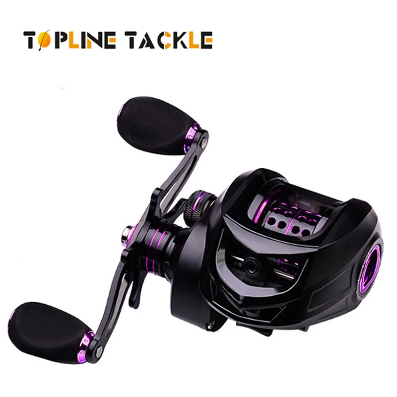 

Topline Tackle Bait Casting Reel 3+1BB Fishing Reel 12 Gear Magnetic Braket 7.2:1 High Speed Spool Carretes Baitcasting Reel