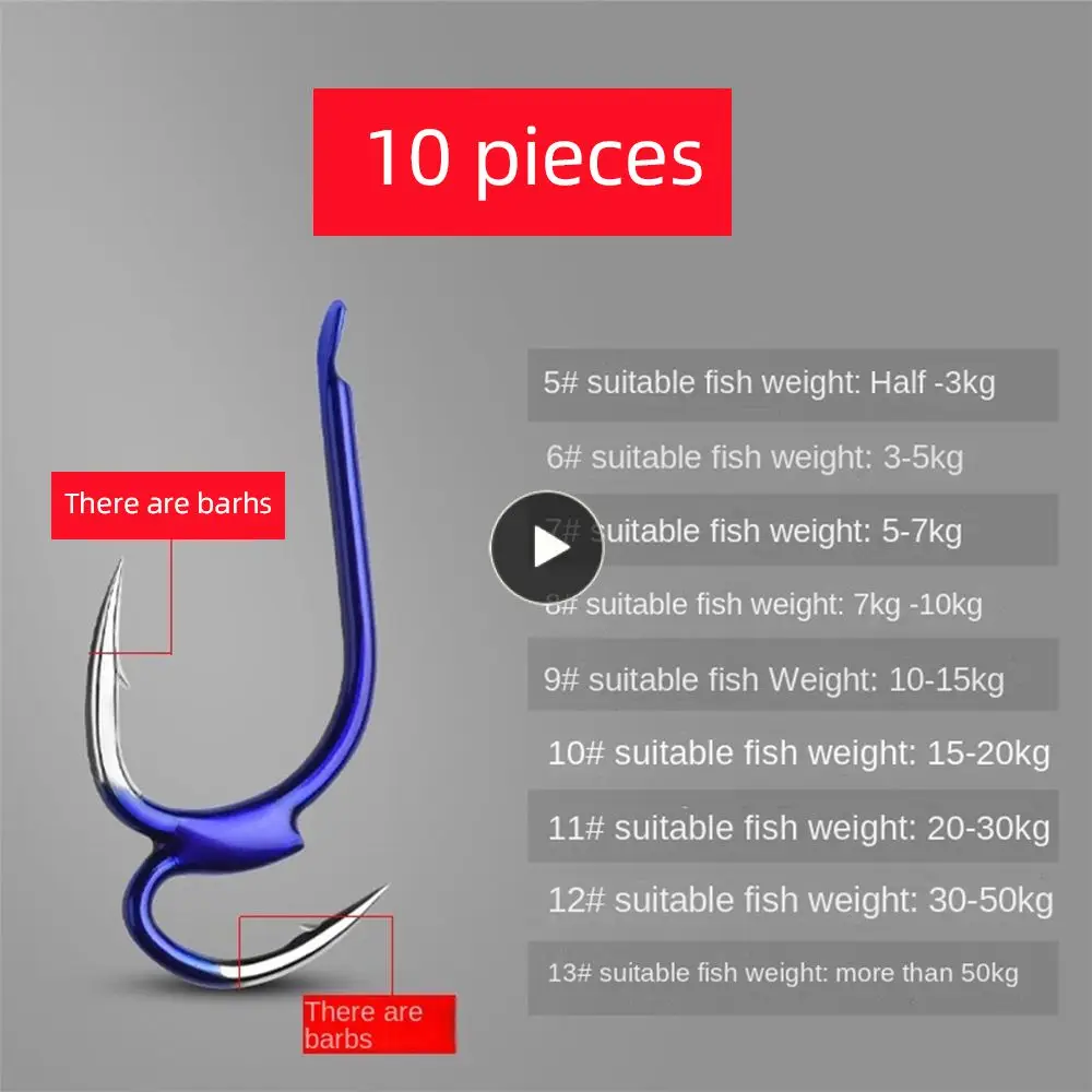 

Two Strength Tip Double Hook Fish Gear River Fishing Fishhook Sharp Hook Tip With Barbed Fishing Tackle High-carbon Steel Sharp